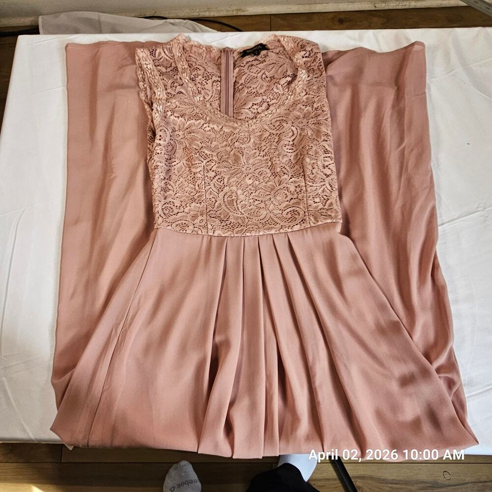 MIUSOL Lace Maxi Dress Women’s Small Dusty Rose Formal Wedding Guest Bridesmaid